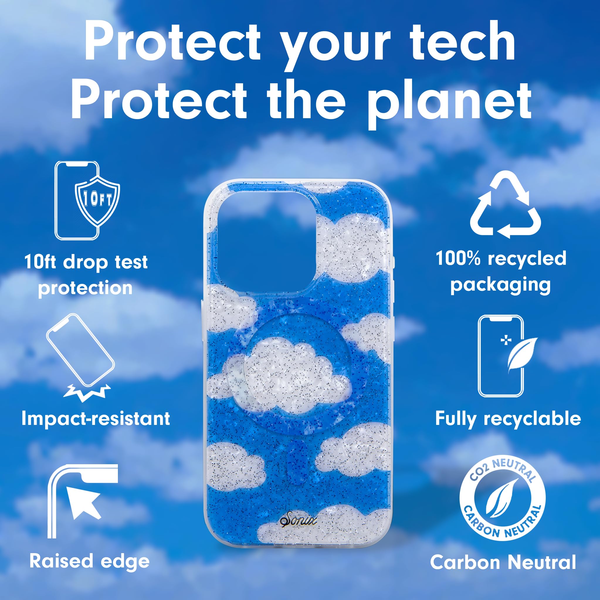 iPhoneアクセサリー SUNNY Amazon.com: Sonix Case for iPhone 15, 14, 13 | Compatible