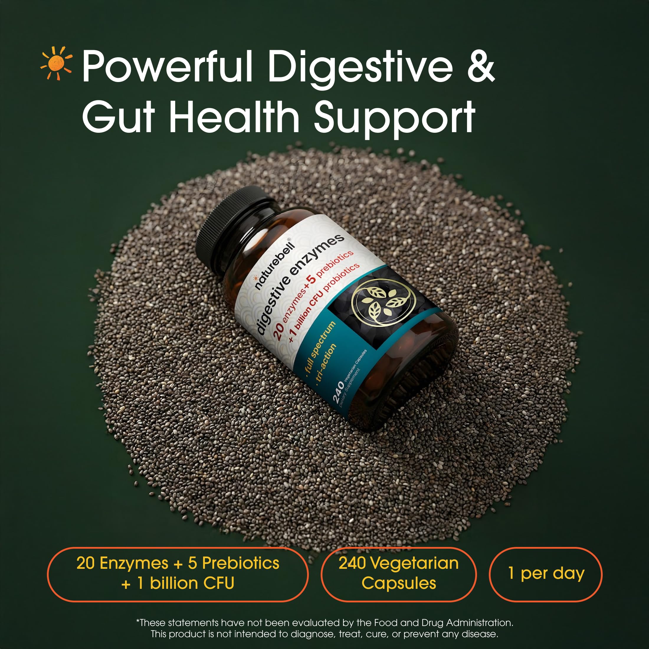 NatureBell Digestive Enzymes, 240 Capsules — Amazon image 2