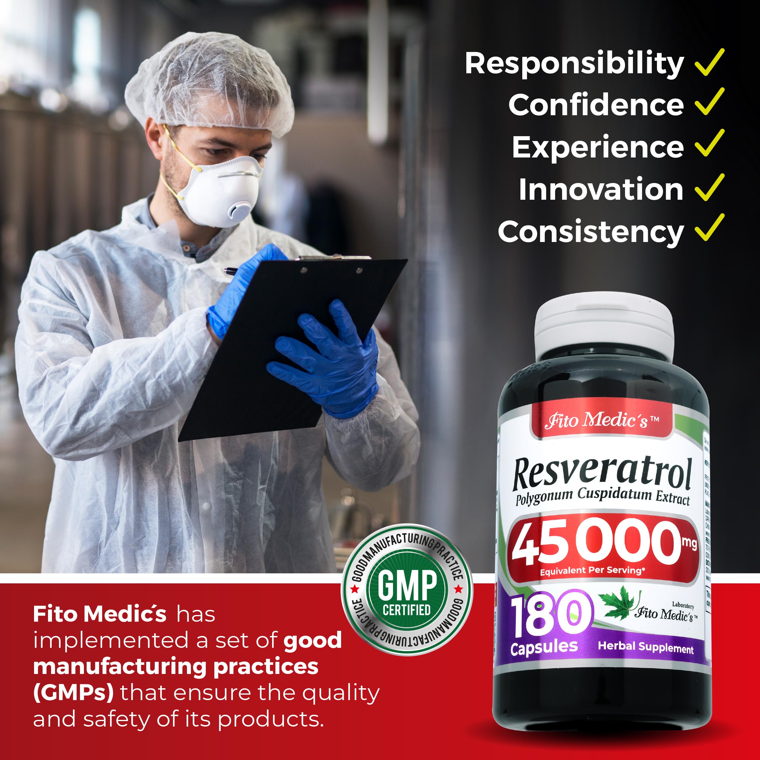 FITO MEDIC'S Lab | Resveratrol | Resveratrol Supplement | 180 Caps — Amazon image 5