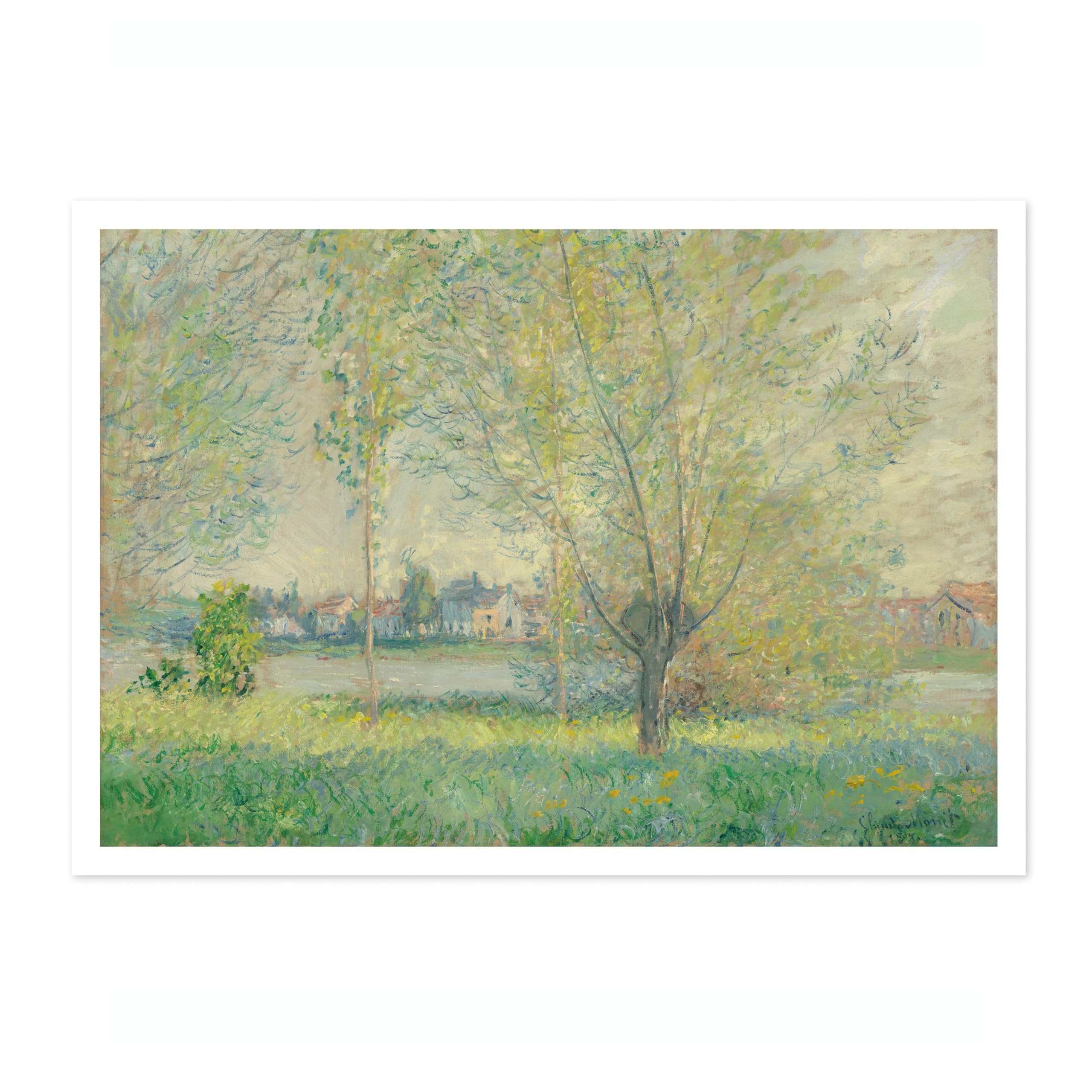 The Willows Claude Monet Art Print, Classic Art Painting Poster, Impressionism Art Exhibition Modern Wall Art, Minimalist Home Decor Picture Artwork, A1 (Print Only) - 84.1x59.4cm
