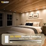 Ensenior 6 Pack 6 Inch LED Recessed Light, Dimmable, 2700K-5000K 5CCT, 1200LM High Brightness, 12W 120V, Damp Rated, Ultra-Thin Canless Wafer Light, Black - ETL & FCC & IC
