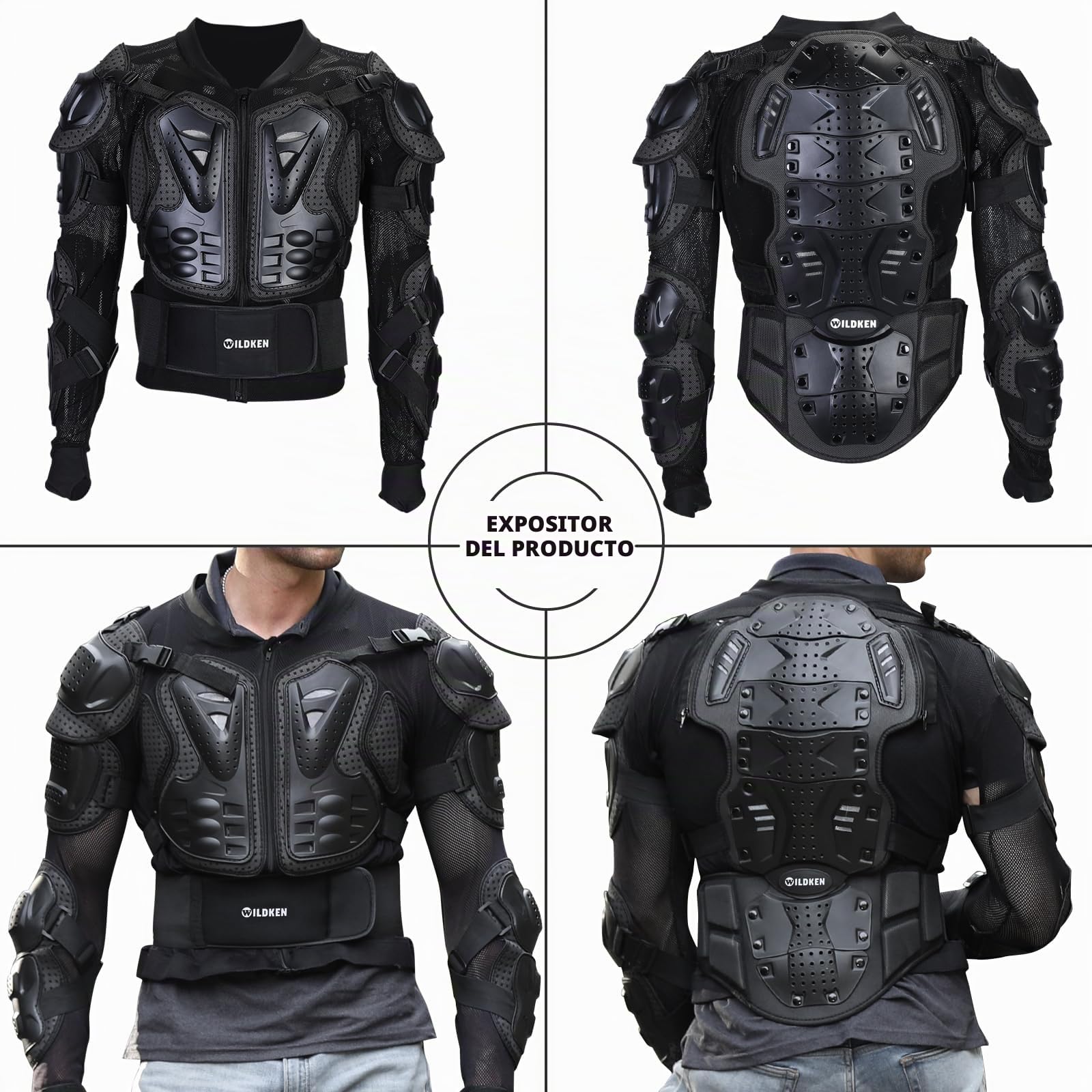 Wildken - Chaqueta de Armadura para Motocicleta, Chaqueta para Moto, Chaleco de protección, Equipo de Moto, Cross Scooter, MTB Enduro para Hombre o Mujer