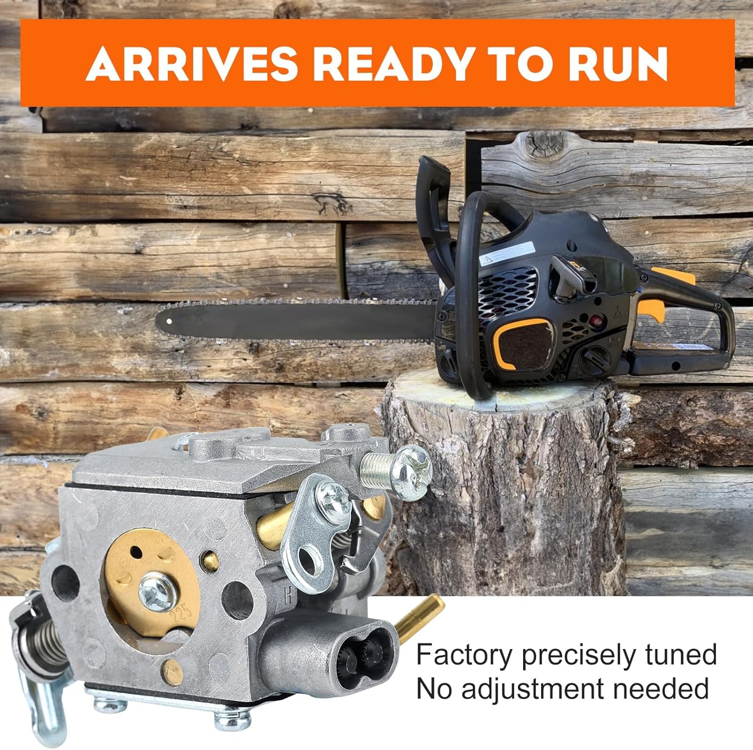 Hipa PR4218 Carburetor Fit for Poulan Husqvarna PL3314 PL3816 PR4016 PD4218 PD4016 Poulan Pro PR4218A 18" 42cc Chainsaw Model Replace 596786602 with Chainsaw Air Purge Primer Bulb