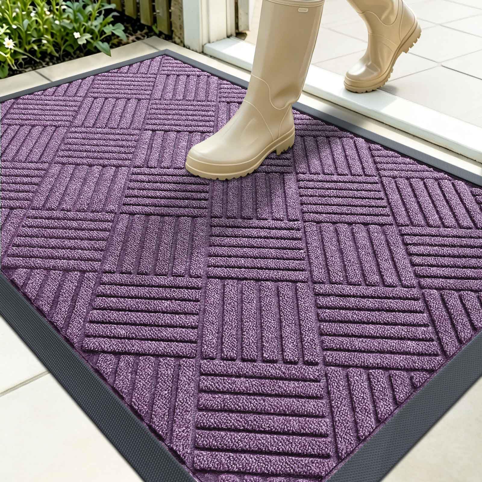 OLANLY Front Door Mat Outside Entrance 35x23, Waterproof Heavy-Duty Doormat