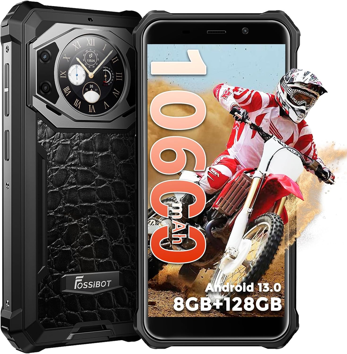 FOSSIBOT F101 Pro Rugged Call Phone Unlocked,Waterproof Smartphone,15+128GB/1TB Storage,4G Dual SIM OTG Octa-core 18W10600mAh 123dB Loud Volume Phone 5.45″ 24MP+8MP Camera,2025 Black FOSSIBOT F101 Pro Rugged Call Phone Unlocked,Waterproof Smartphone,15+128GB/1TB Storage,4G Dual SIM OTG Octa-core 18W10600mAh 123dB Loud Volume Phone 5.45″ 24MP+8MP Camera,2025 Black