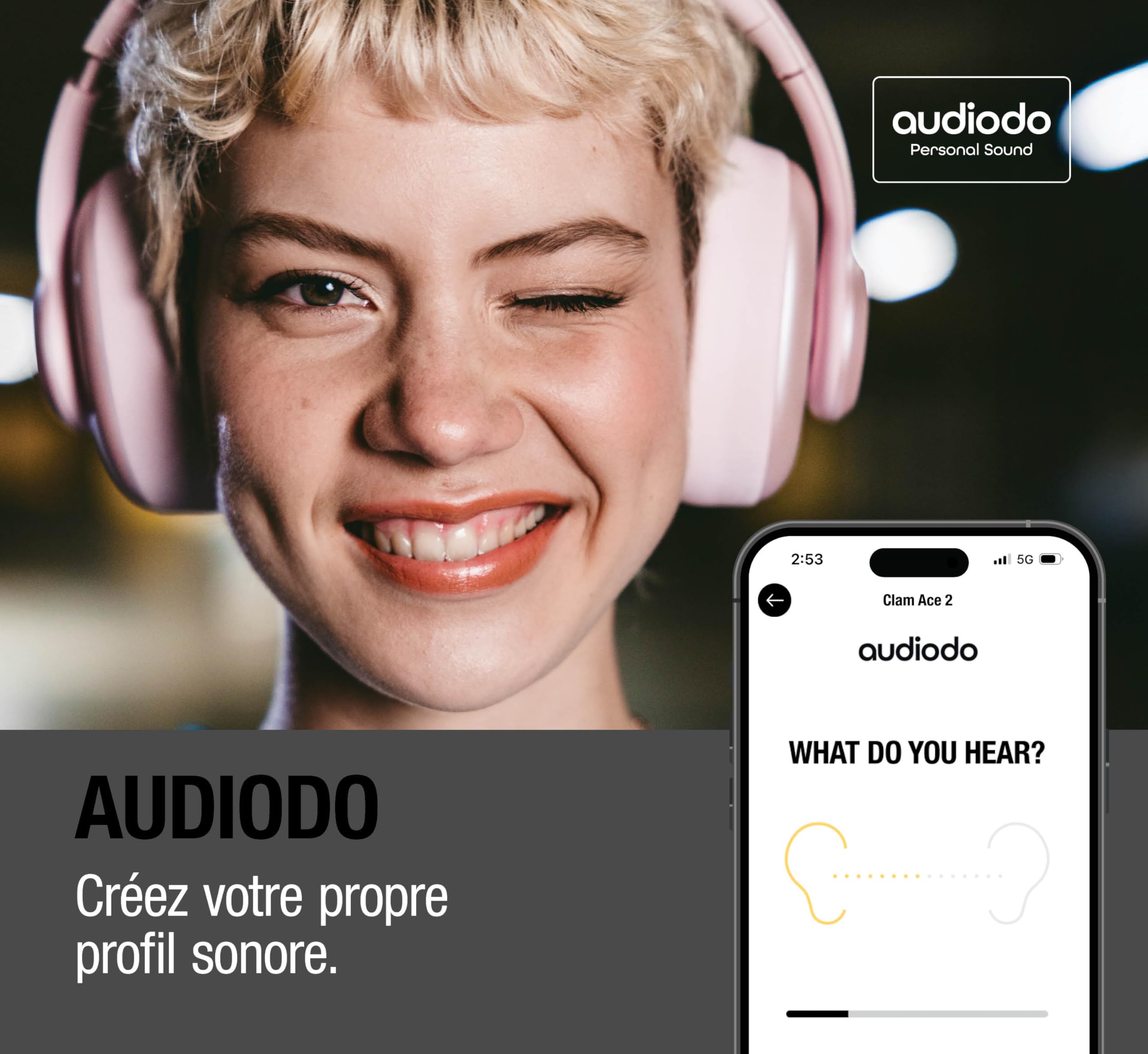 Fresh 'n Rebel Clam Ace 2, Casque ANC sans Fil, Réduction de Bruit Active Hybride Adaptative, Mode Son Ambiant, Bluetooth Multipoint, Pliable, Charge Rapide, 60 h ANC/100 h d’Autonomie (Storm Grey) - 4