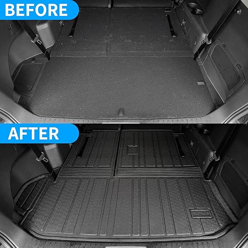 Vista 17 de Bomely Alfombrillas compatibles con Toyota Highlander 2020-2025, cubierta de asiento trasero, Hybrid Fuel 2024, accesorios Highlander de 7 asientos