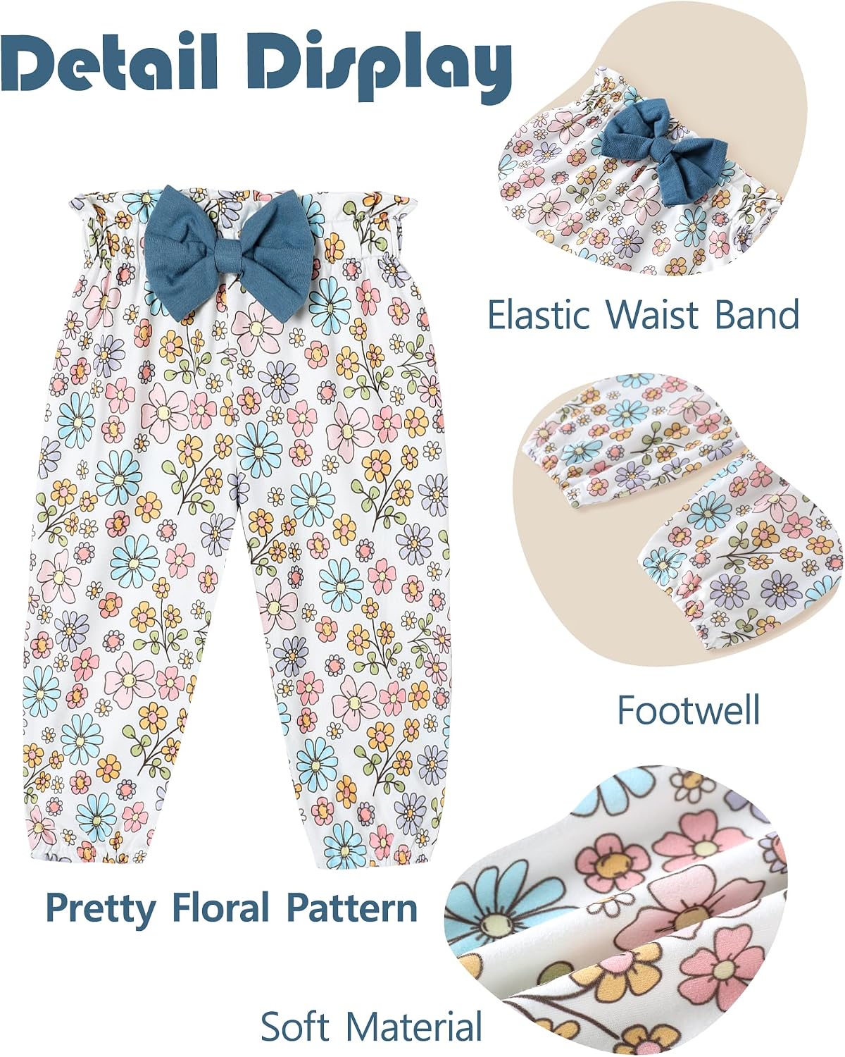 Baby Girls Clothes Newborn Bodysuits Short Sleeve Ruffle Romper and Floral Pants Set Infant Outfits 0-24 Months