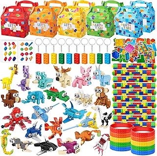 Building Blocks Party Favors with Animal Building Blocks for Kids Birthday Party Supplies