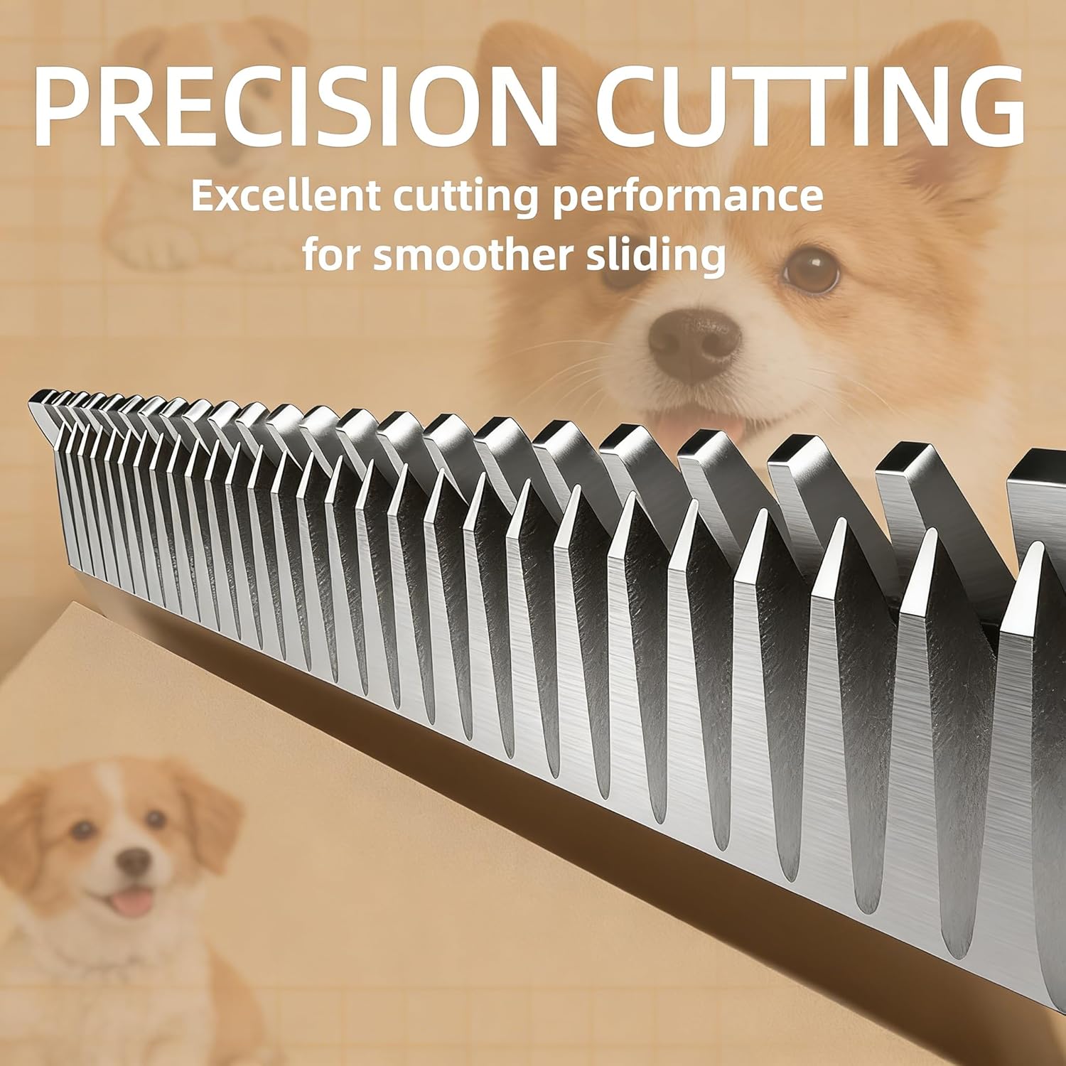 7FC Detachable Pet Dog Grooming Blades, Compatible with Ainds, Oster A5, Wahl KM-10 and Other Series Clippers, Size: 7FC Blade 1/8-Inch 3.2mm Cut Length. Black-3Pcs.