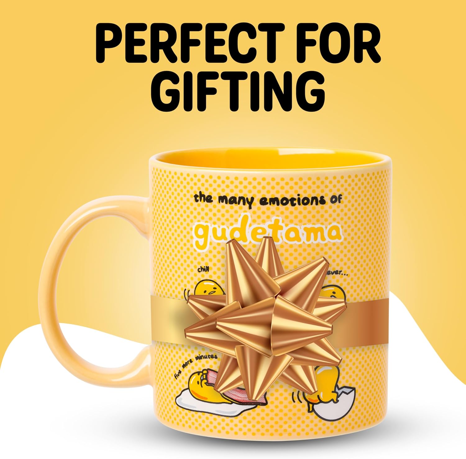 Silver Buffalo Sanrio The Many Emotions of Gudetama Lazy Egg Ceramic Mug, 20 Ounces - Image 6
