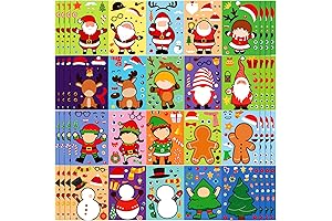 Face Christmas Stickers