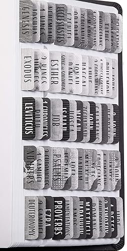 DiverseBee Pestañas de la Biblia laminadas (impresión grande, fácil de aplicar), suministros de diario de estudio bíblico, 84 pestañas de índice