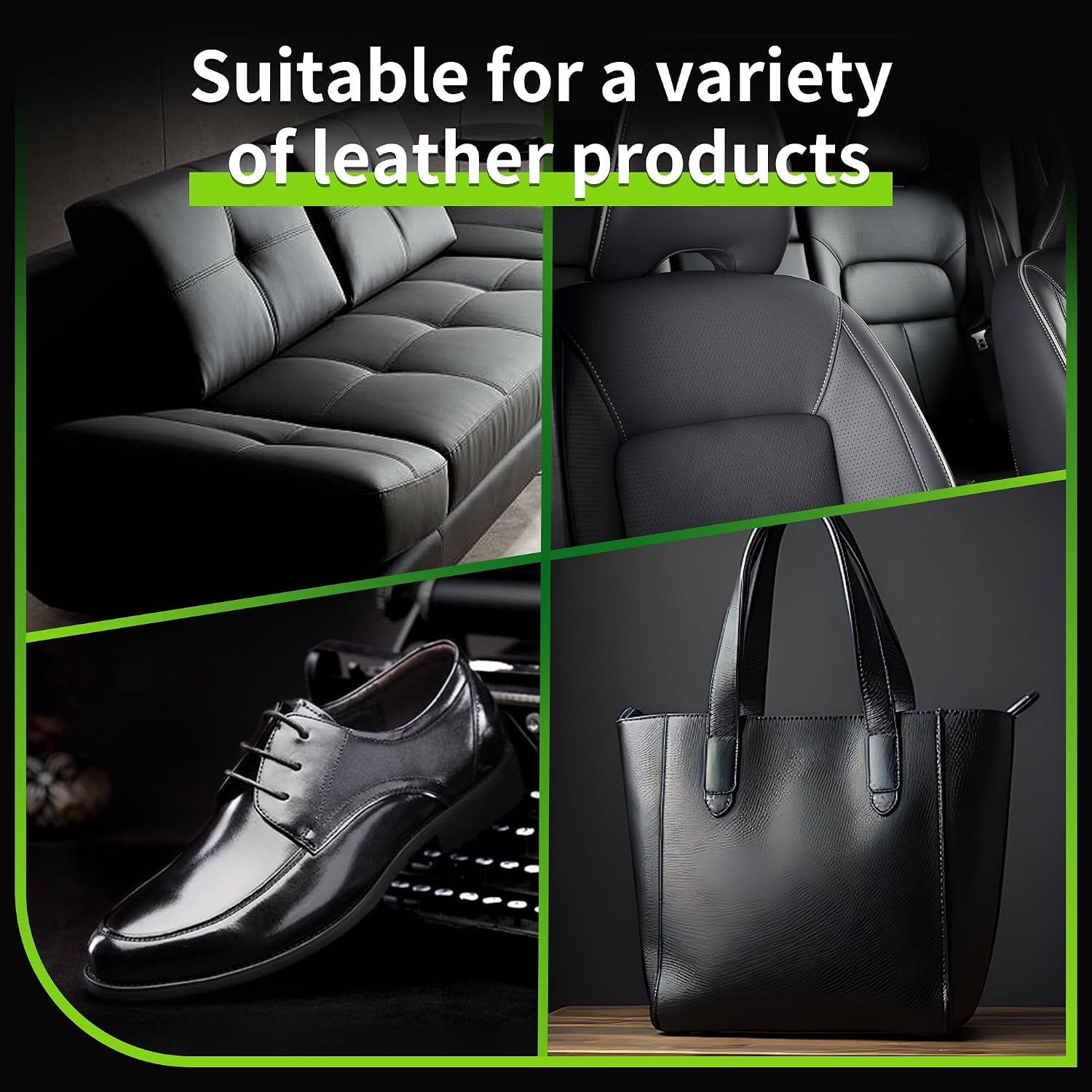 Leather Cleaner and Conditioner Car Interiors Care Kit Seats Purses Bags