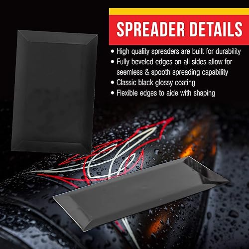 Miniatura 3 de Custom Shop 4 herramientas esparcidoras de plástico de 2-34 pulgadas (paquete de 25) para rellenos de carrocería automotriz, masillas, esmaltes,