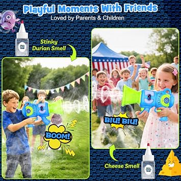 Nicmore Fart Gun Toy for Kids Bundle with Bubble Gun Machine Toys for Kids