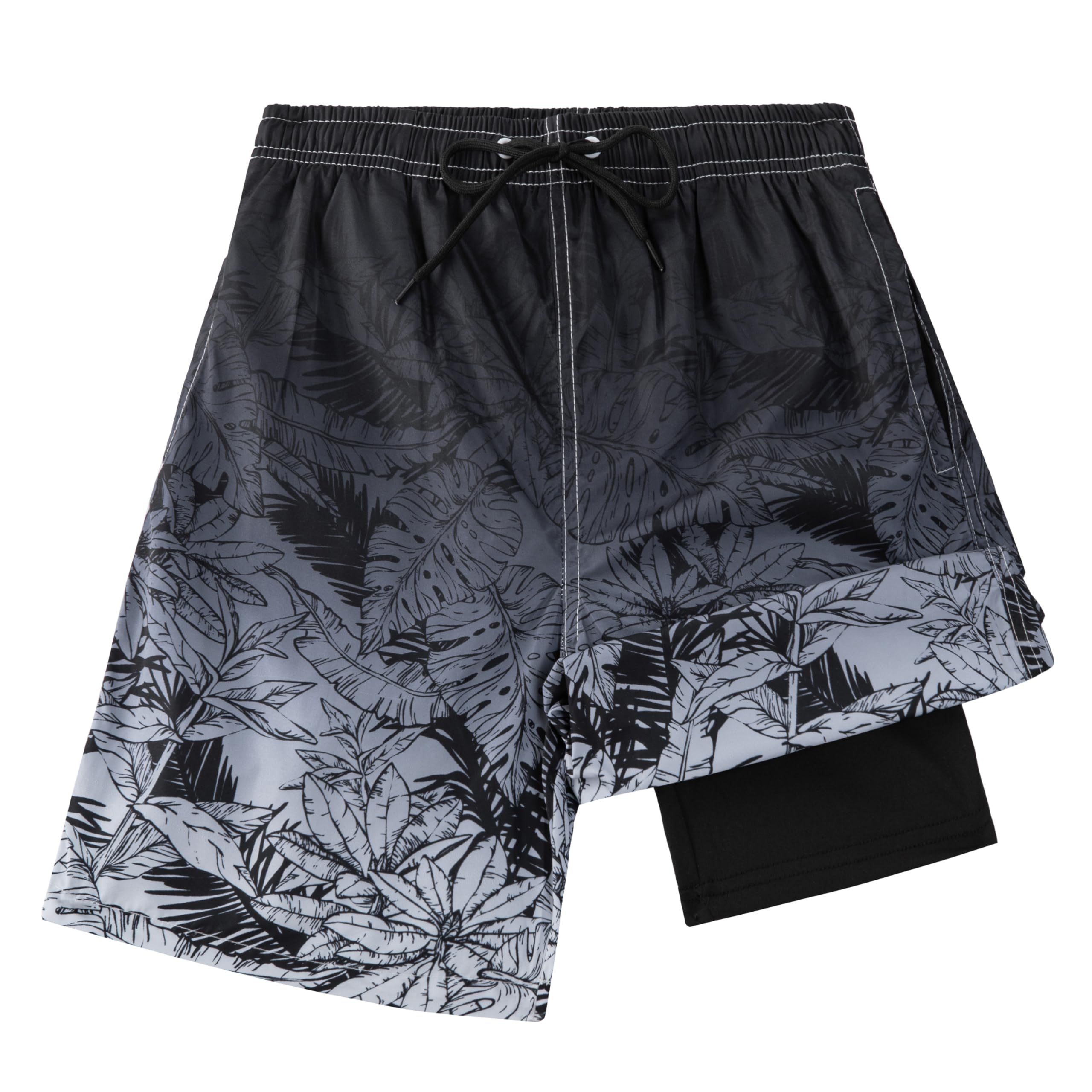 FT FENTENG Boys Swim Trunks Compression Liner Swim Shorts Quick Dry Bathing Suit with Boxer Brief Anti-Chafe Boy Swimwear