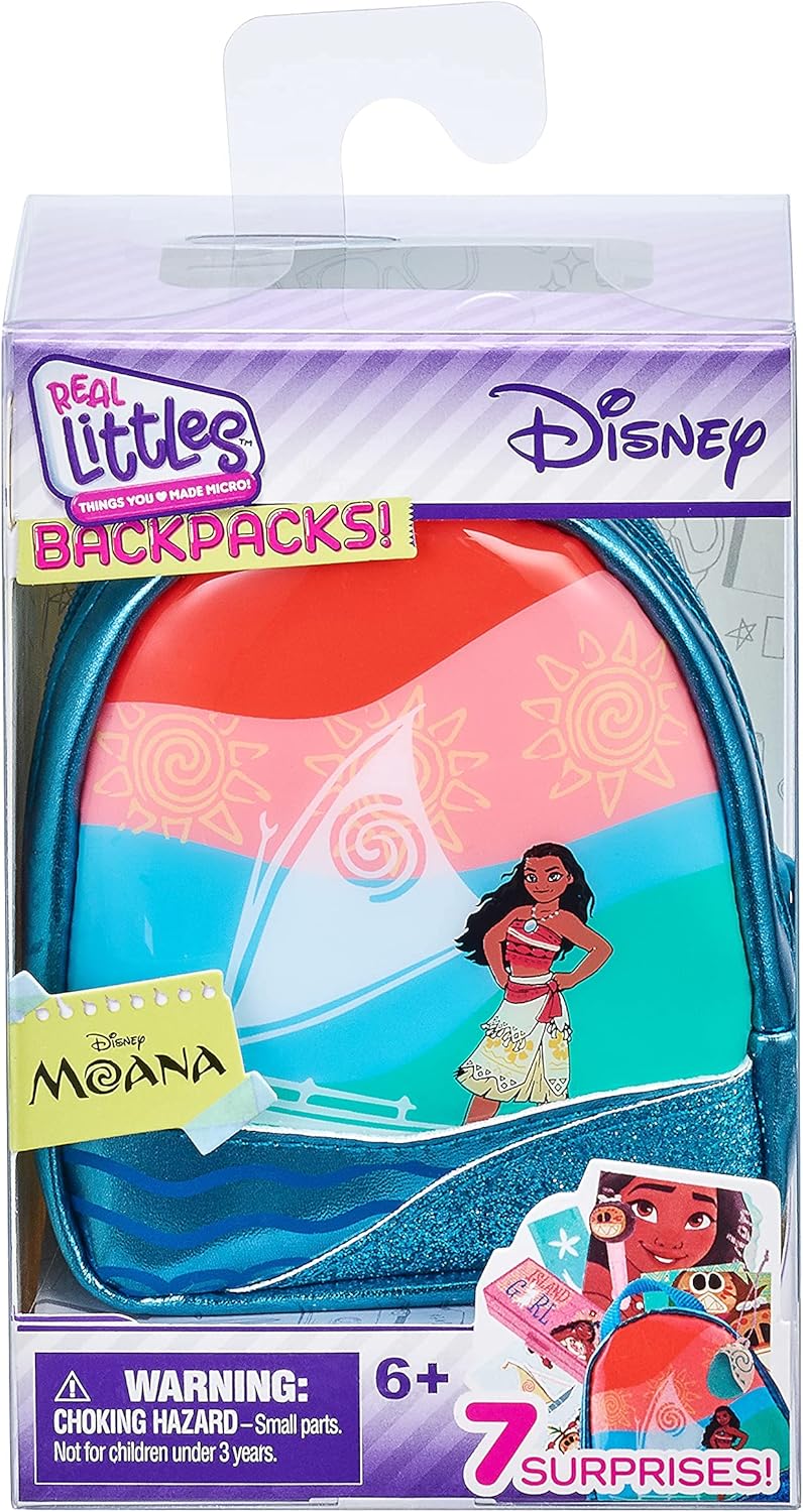 REAL LITTLES Disney Moana Collectible Micro Backpack with 7 Surprises Inside