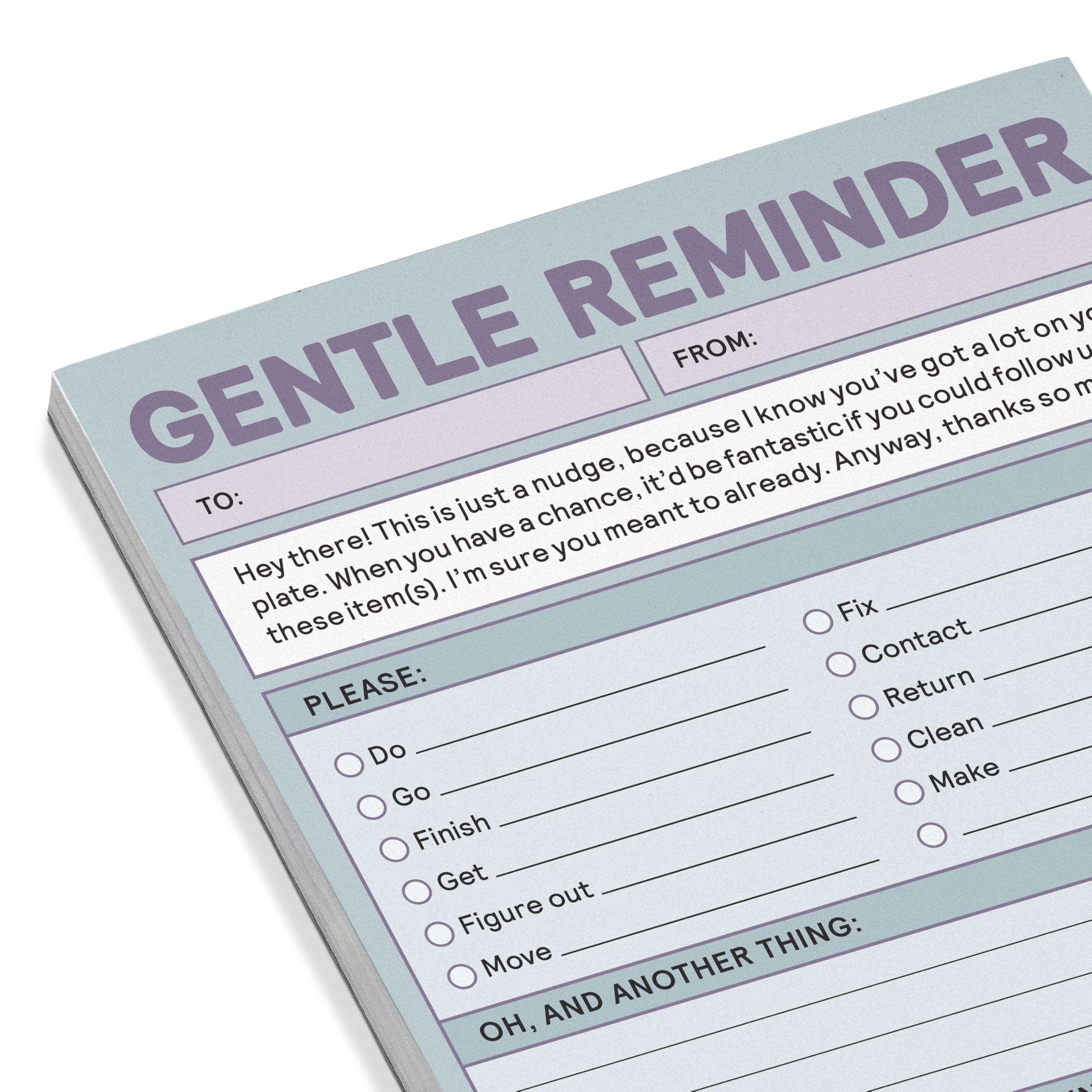 Knock Knock Gentle Reminder Note Pad, Funny Office Notepads & Checklist Nifty Notes (Pastel), 4 x 5.25-inches - Image 3