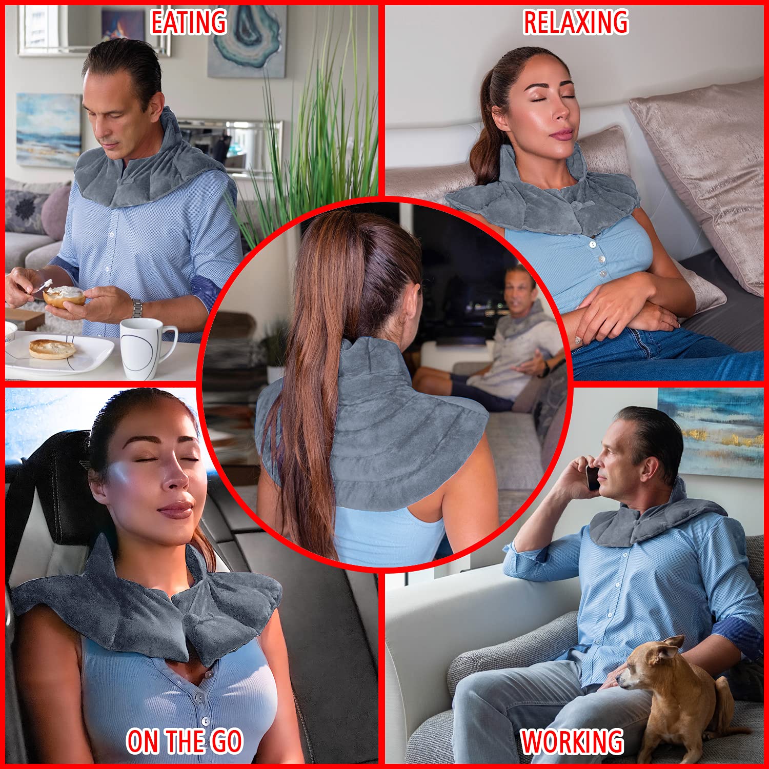 Neck & Shoulder Wrap Weighted Microwavable Hot & Cold Compress