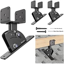 3Pack Pergola Roof Riser Adjustable & Anchored Angle Heavy Duty Patio Roof Riser Brackets for Wood Patio Cover Gazebo[Patent Pending]