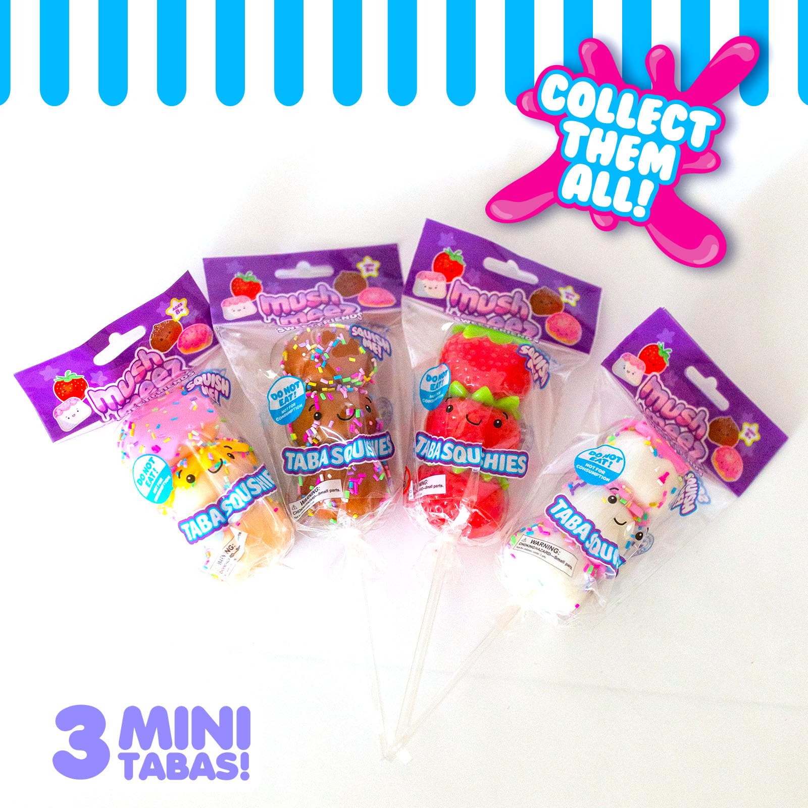 Amazon | MushMeez Taba Squishy Sweet Friends - スティックに3つの