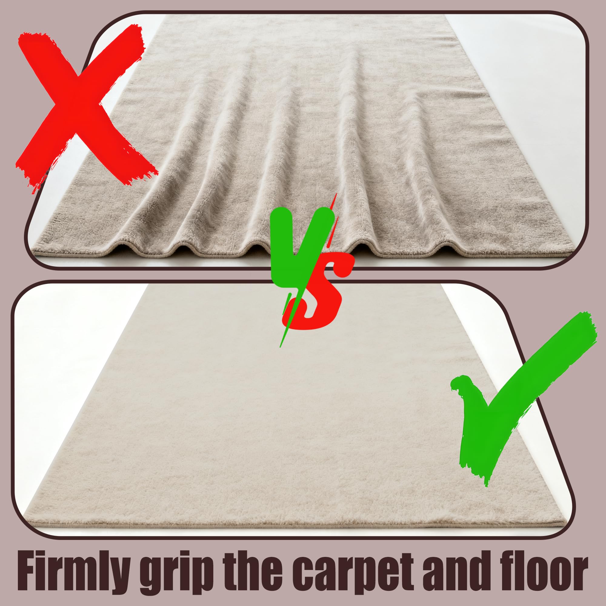 Sottotappeto Antiscivolo 190 x 200 cm Antiscivolo Sottotappeto per Tappet Lavabile per Tappeti, Adatto per Parquet Scendiletto Tampone, Nero