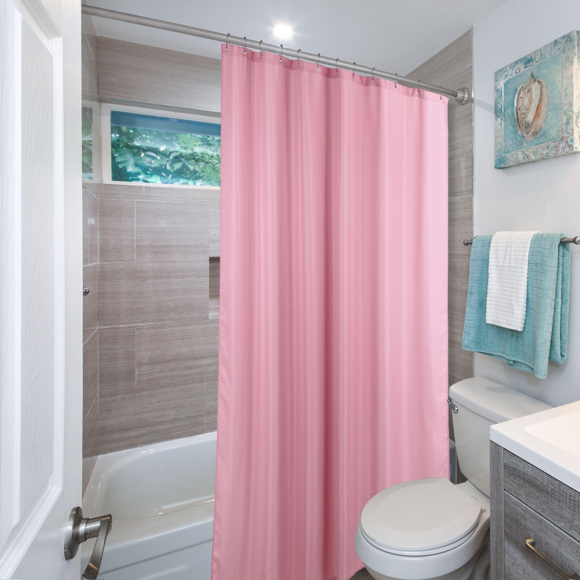 Tenda Da Doccia LiBa - Impermeabile, Antimuffa, 183x183 Cm, Con Ganci, Poliestere - Foto 12