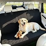 Dog Car Seat Cover for Back Seat, Waterproof 600D Oxford Protector for Travel and Daily Use, Non Slip Scratch Resistant Bench Cover, Easy to Clean, Fits Compact Cars/Subcompact SUVs, 52 Inch