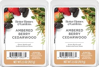 Better Homes and Gardens Scented Wax Cubes 2.5oz 2-Pack (Amber Berry Cedarwood)