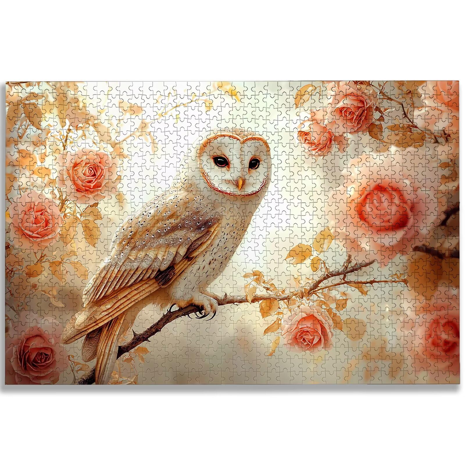 Puzzle dla dorosłych 2000, puzzle sowa dla dorosłych, różowe puzzle z wykwintnym pudełkiem, niemożliwe drewniane puzzle do wystroju pokoju, prezenty dla kobiet, prezenty dla mężczyzn, -1356
