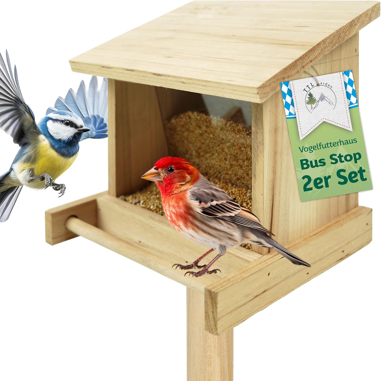 OFFCUP Mangeoires Oiseaux, 2pcs Métal Mangeoire Oiseaux Exterieur avec