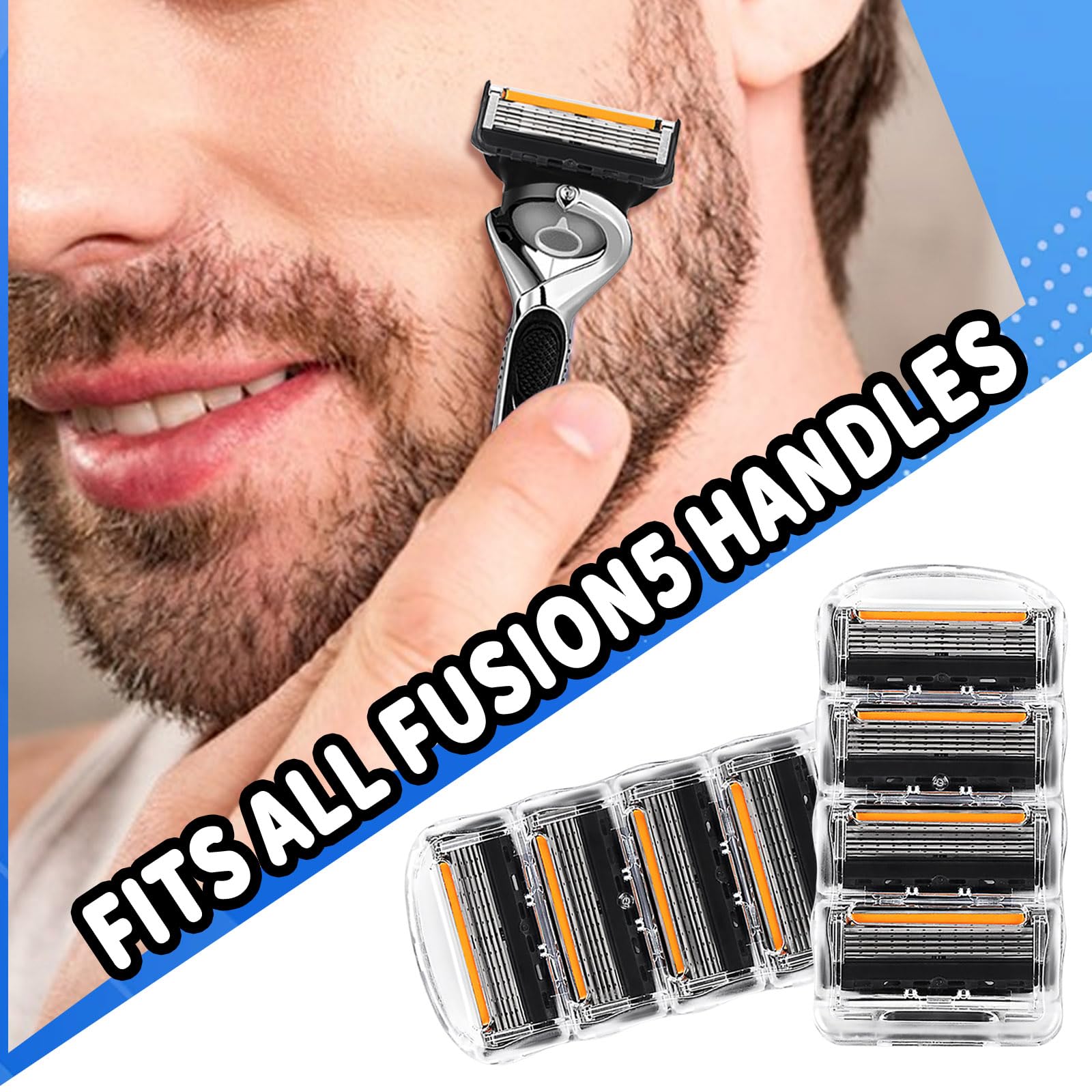 Lamette da uomo ProGlide per rasoio bagnato, 24 lame di ricambio per rasoi bagnati, pacchetti convenienza da 5 lame Fusion, lamette da barba Pro Glide