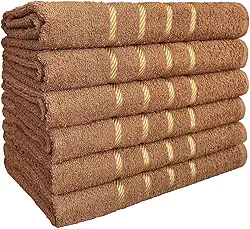 Kit 04 Toalha de Banho 100% Algodão Selecionado com Alta Absorção 70x130cm (Marrom Escuro)