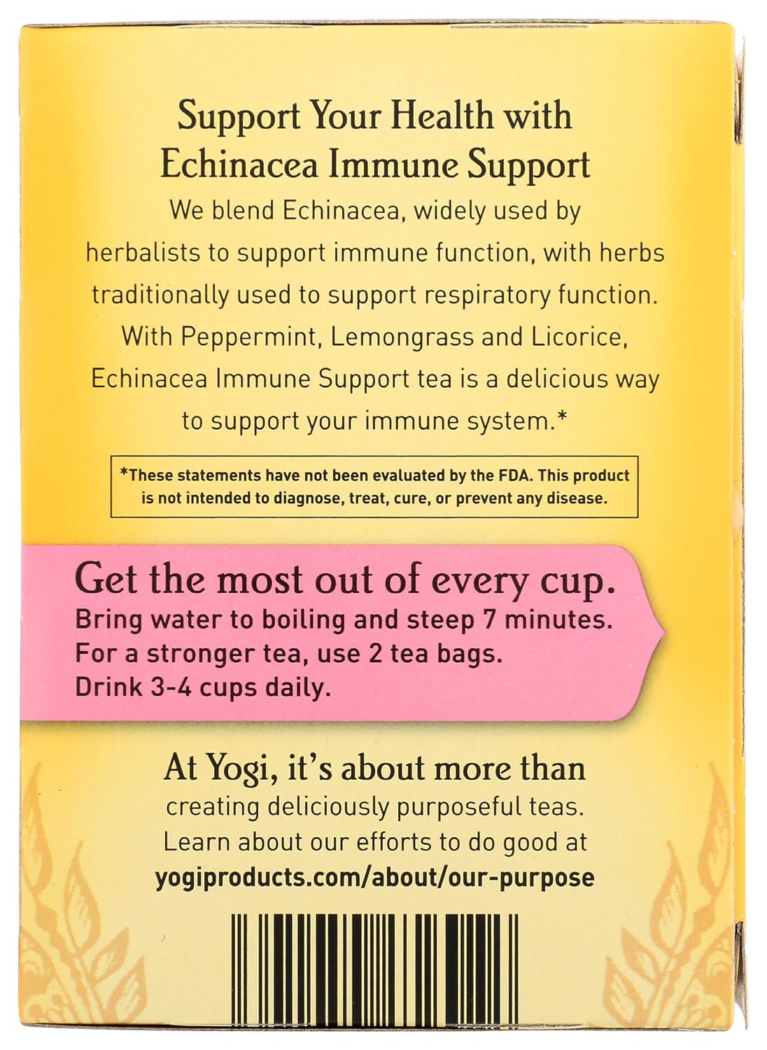 Yogi Tea, Echinacea Immune Support, 16 Count
