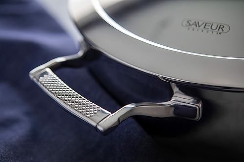 Miniatura 4 de Juego de utensilios de cocina de acero inoxidable de tres capas, 5 ollas y sartenes esenciales, 3 tapas intercambiables, listos para inducción, apto