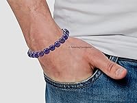 Vista 386 de Amazing Gemstone Pulsera de cristal para mujeres y hombres, pulsera de cristal curativo de protección, pulsera elástica con cuentas de piedras
