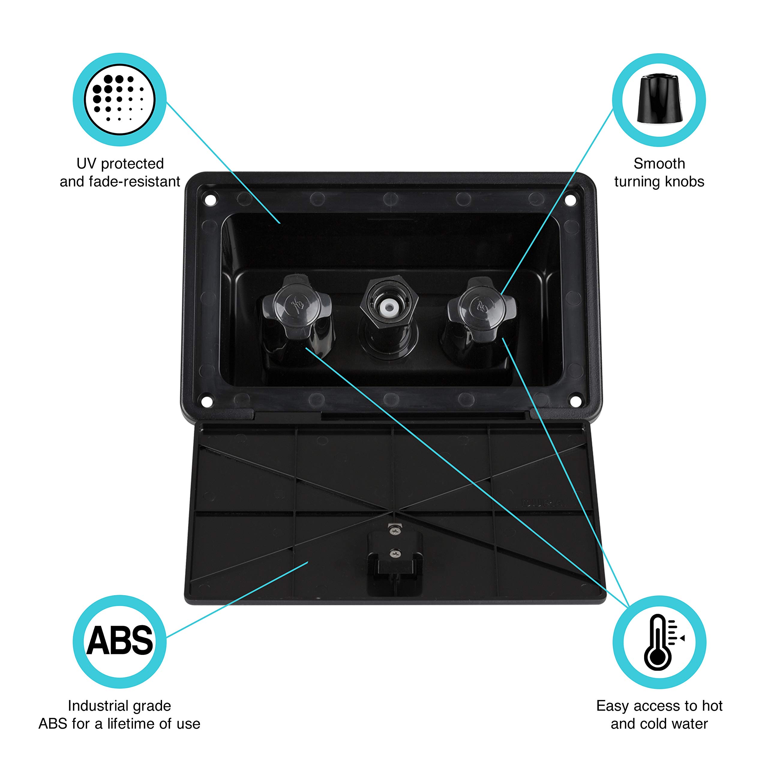 Amazon.com: Dura Faucet DF-SA185-BK RV Exterior Spray Box with Hot