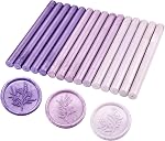 Yoption 15 Pieces Glue Gun Sealing Wax Sticks for Wax Seal Stamp, Great for Wedding Invitations, Envelopes, Cards, Christmas Gift Ideas, Wine Packages (Metallic Purple Mix)