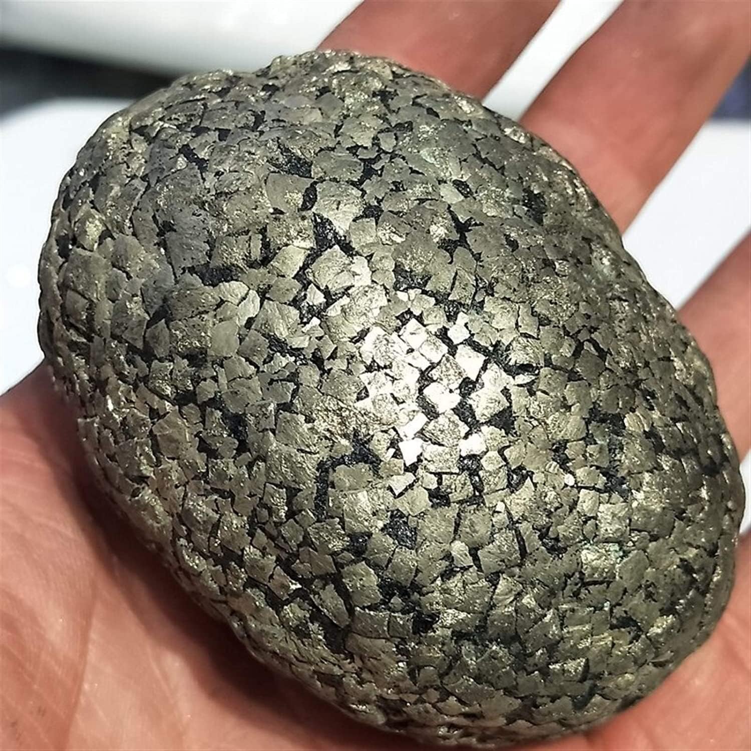 Natural Crystals 1 stks 100-400g Natural Iron Pyrite Raw Nuggets Mineral Quartz Crystal Pyrit Stone Mineralen Healing Reiki Woondecoratie Ambachten Ijzer Pyriet Nuggets (Color : About 100g)