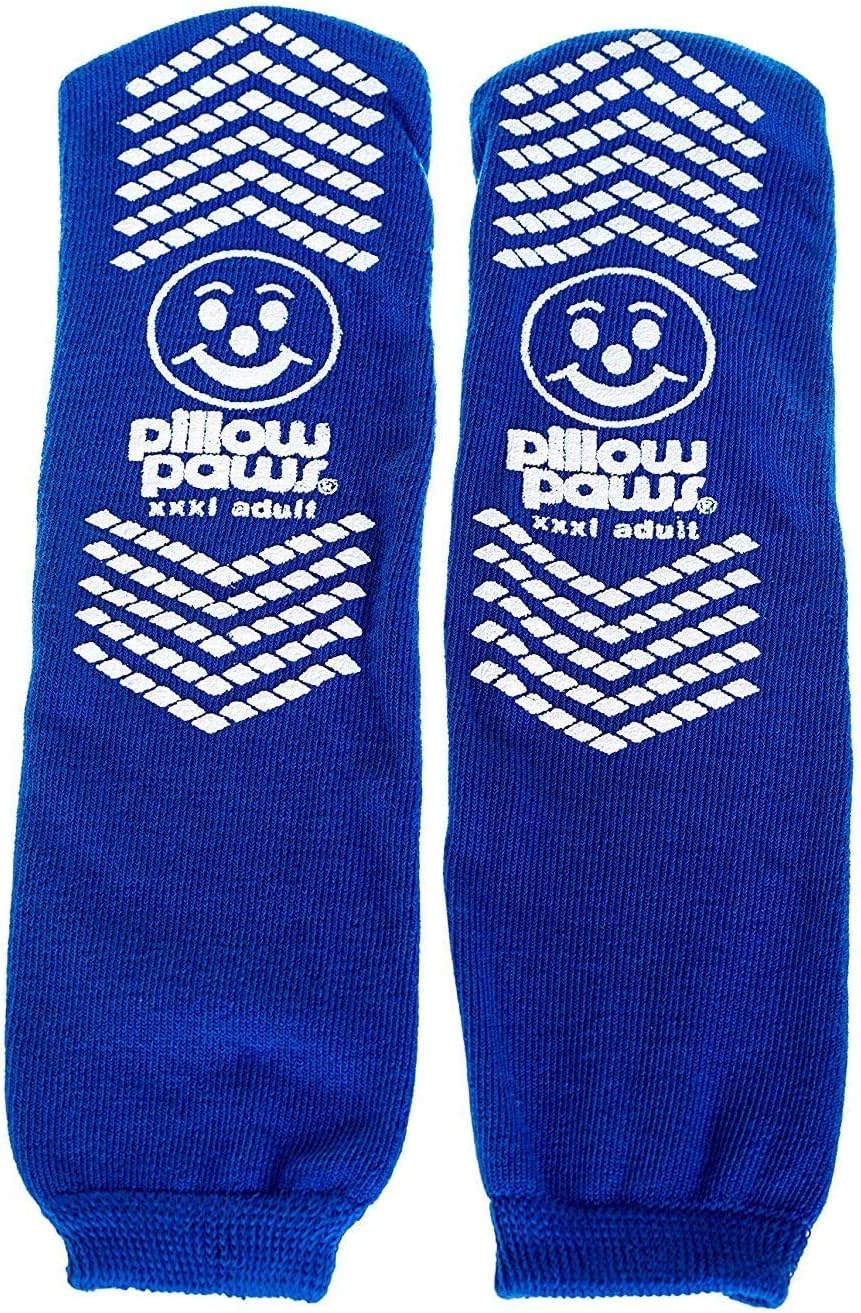 Pillow PawsSlip Resistant Single Print XXXL Bariatric Size Socks Royal Blue Color 12 Pair Per Case