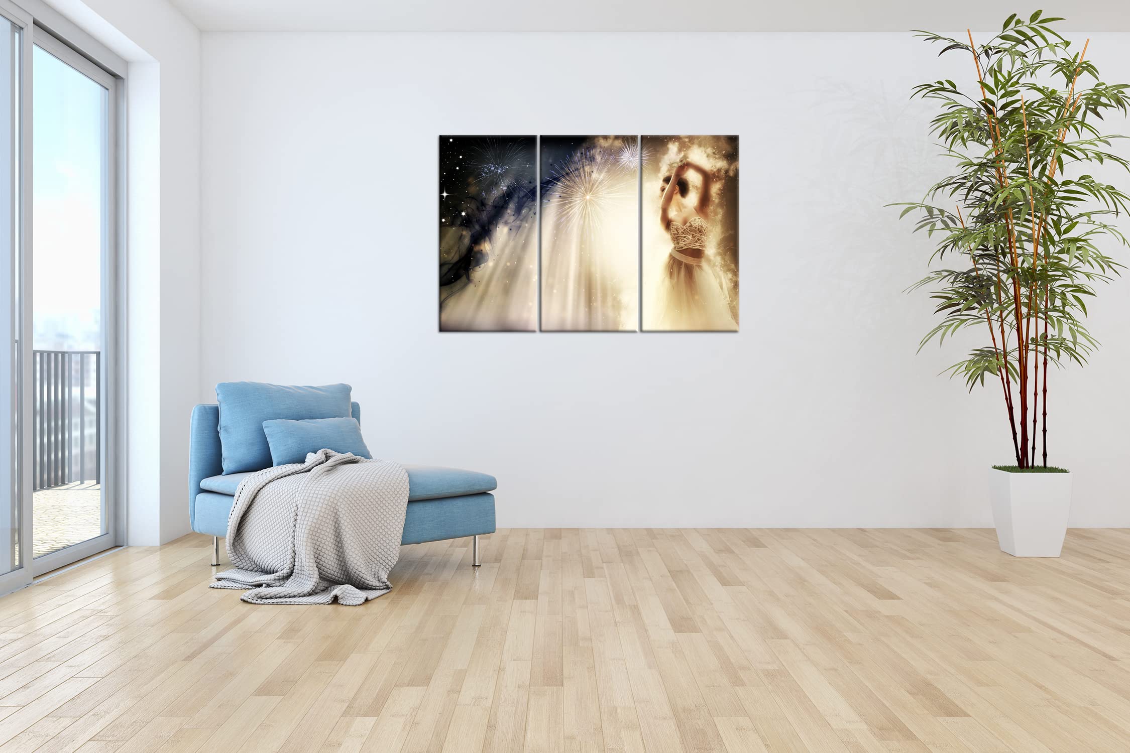 Sinnlichkeit des Tanzes Als Leinwand, Motiv fertig ahmt Auf Echtholzrahmen gestaltet Digitaldruck mit Rahmen, Kein Poster Oder Poster, Dreiteilig (120x80)