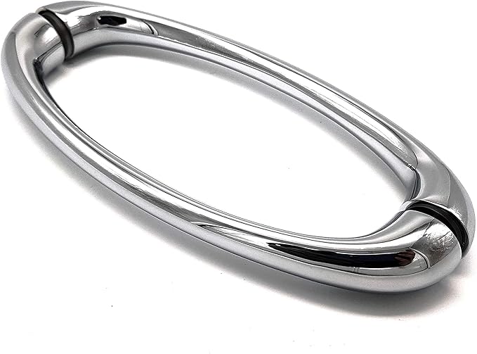 Pair of Chrome Shower Door Handles 145mm Hole Centres 170mm Long