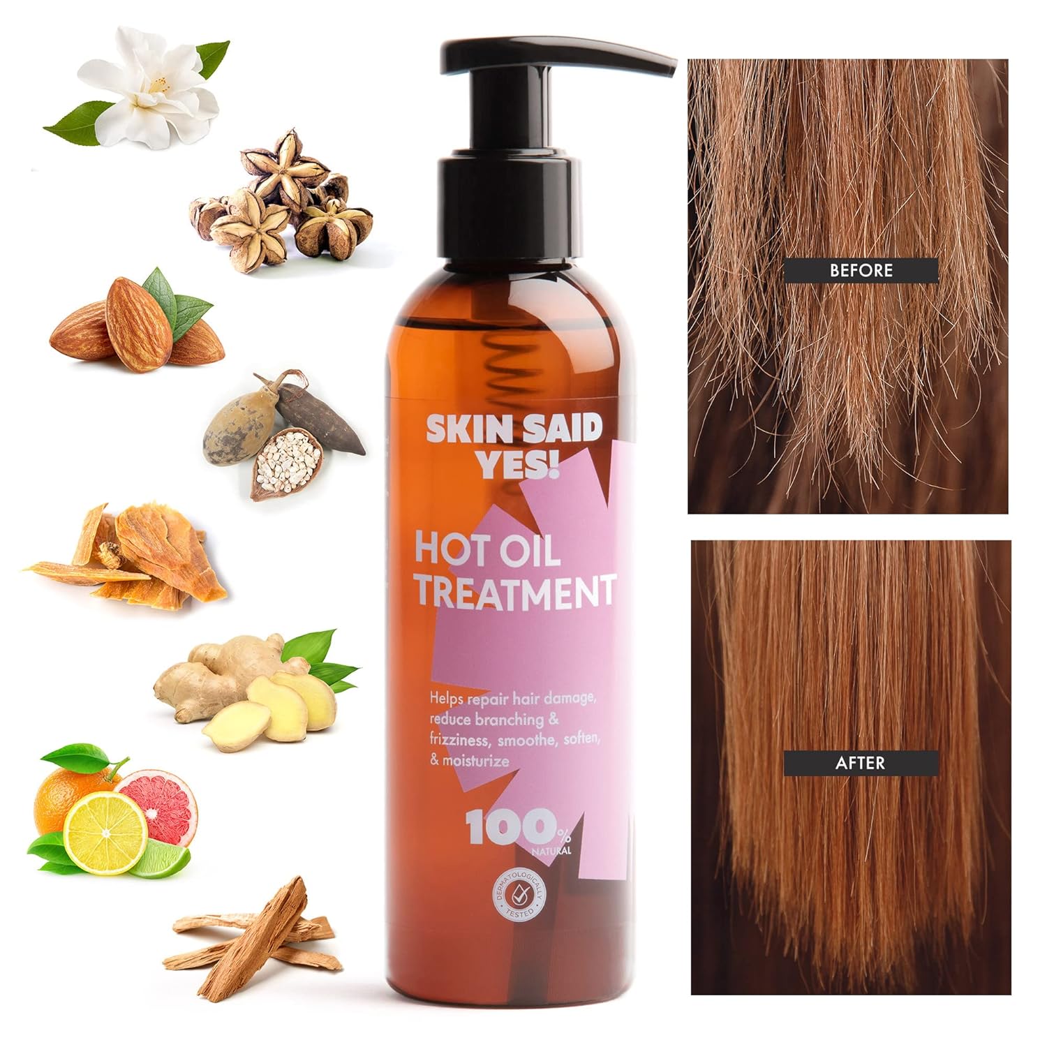 Skin Said Yes Hot Oil Treatment for Hair Dry and Damage