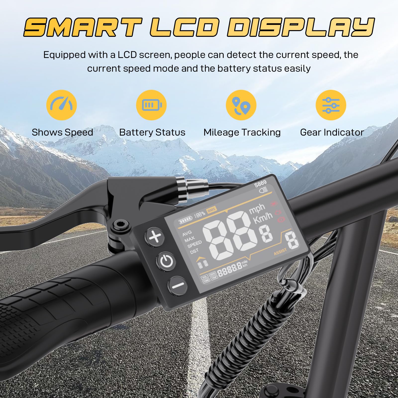 EVERCROSS Bicicleta Eléctrica para Adultos, 16"/20" Neumático Gordo Bici Eléctrica, Motor de 250W, hasta 25KM/H, 36V/48V Batería Extraíble Bicicleta de Montaña, Nieve Montaña Ebike
