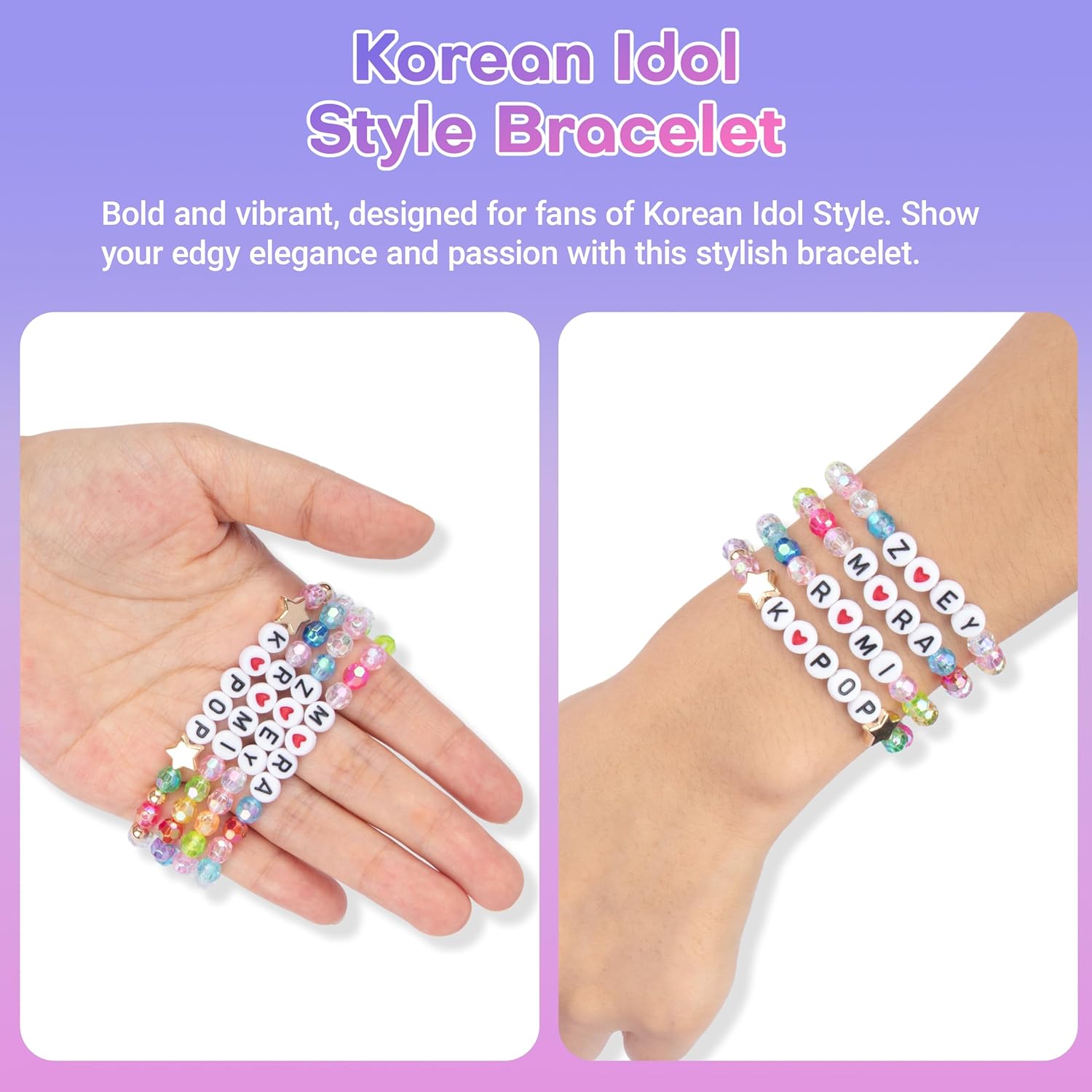 Stackable Beaded Friendship Bracelets Set for Women Cosplay Stretch Layered Bracelets Birthday Christmas Gifts for Daughter - Image 6