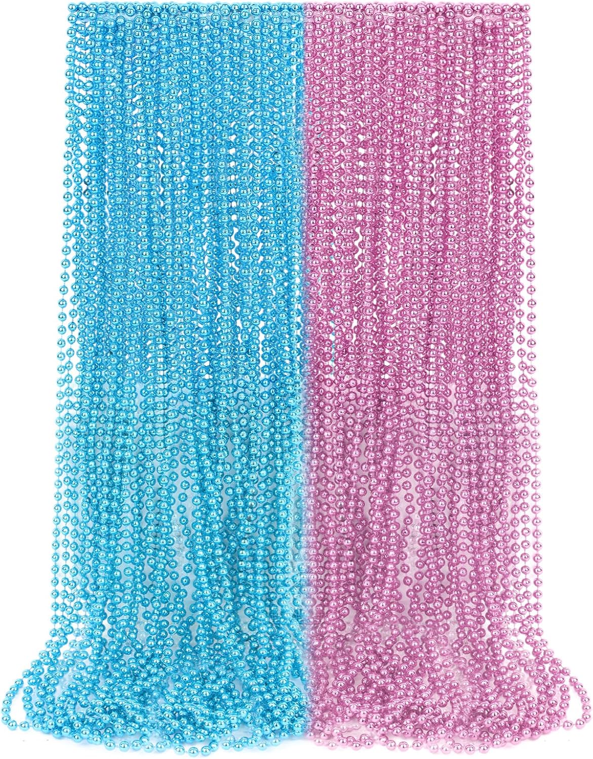 Semato 50 Pcs Pink and Blue 33" Beads Necklace