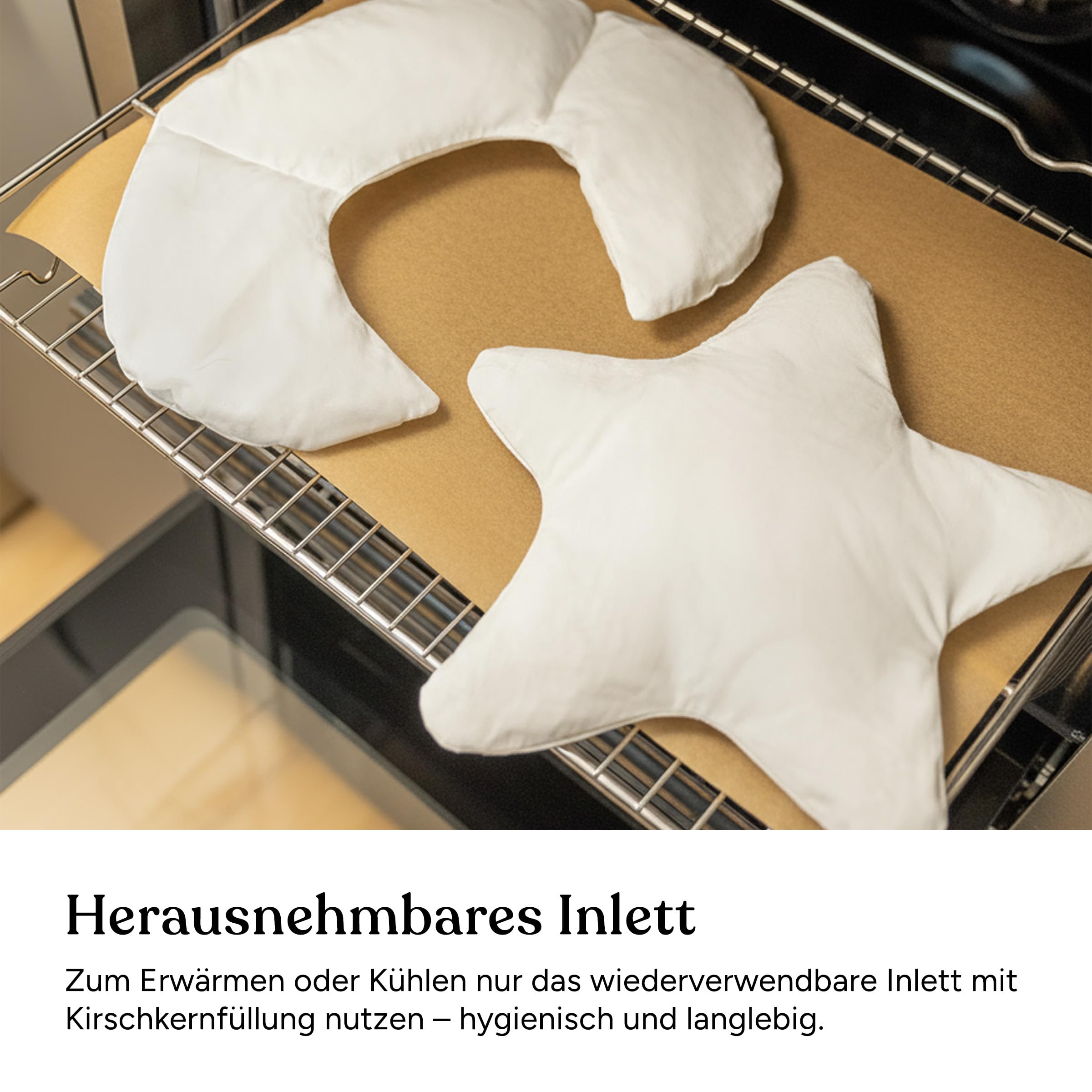 Ehrenkind® Wärmekissen Stern aus 100% Bio-Baumwolle Nickistoff | Kirschkernkissen für Babys & Kinder | Natürliches Wärme- & Kühlkissen mit herausnehmbarem Inlett | Sternform Rosé | Made in Europe