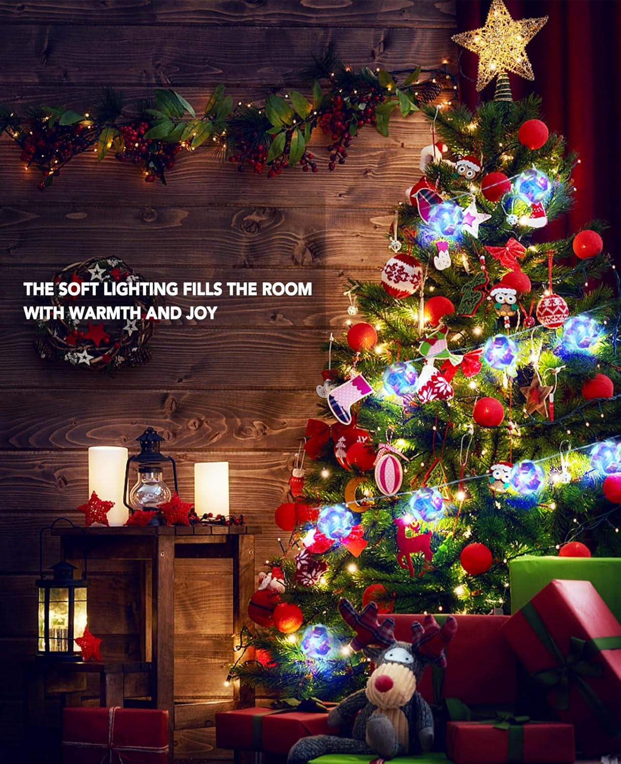 AceList 50 LED Holographic Iridescent String Lights, 16.4Ft Enchanting Disco Ball String Lights– USB&Battery Powered Fairy Lights Iridescent Party Decorations for Home, Classroom, Birthday, Christmas