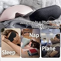 Vista 5 de Máscara de ojos para extensiones de pestañas, antifaz de sueño para extensiones de pestañas, presión ocular cero contorno 3D extensión de pestañas